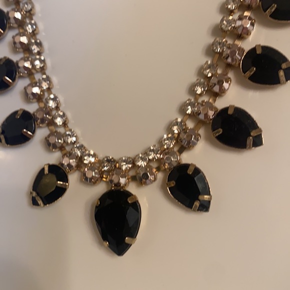 J.Crew Black and Diamond Stoned Necklace - Picture 2 of 2